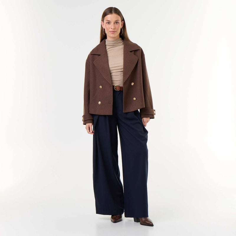Manteau – Marron – Kiabi Maroc
