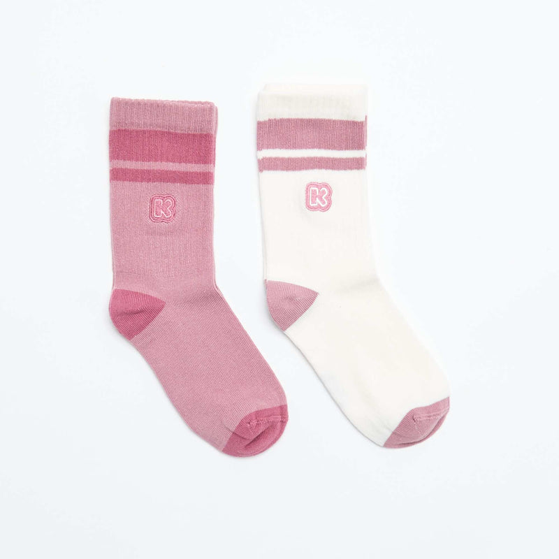 Lot de 2 paires de chaussettes enfant - Kiabi
