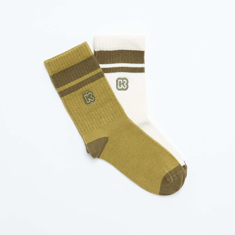 Lot de 2 paires de chaussettes enfant - Kiabi