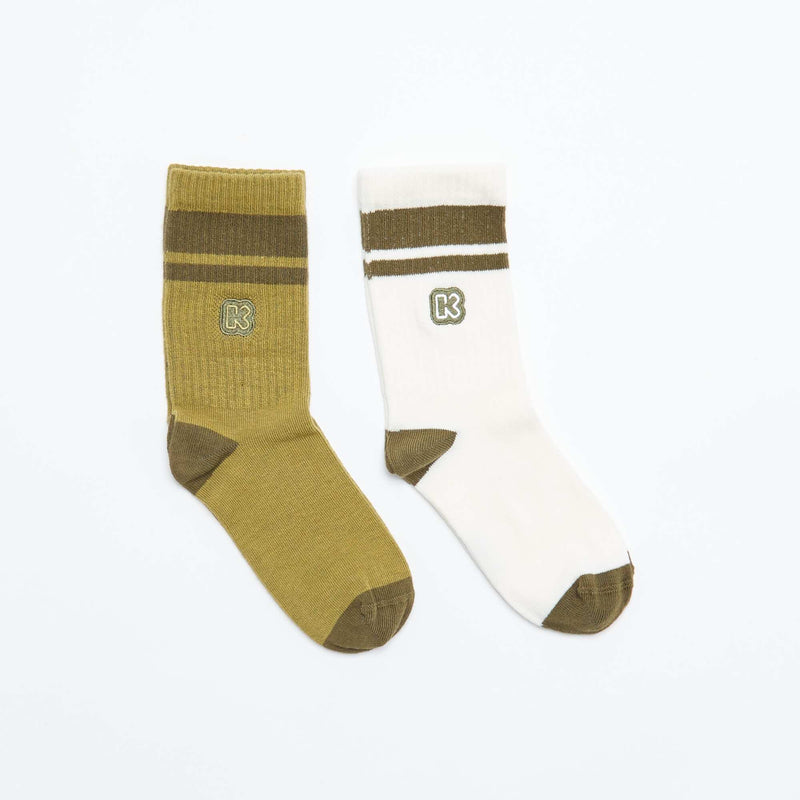 Lot de 2 paires de chaussettes enfant - Kiabi