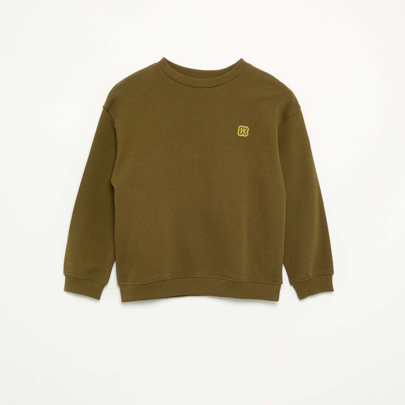 Sweat uni en molleton non gratté enfant - Kiabi