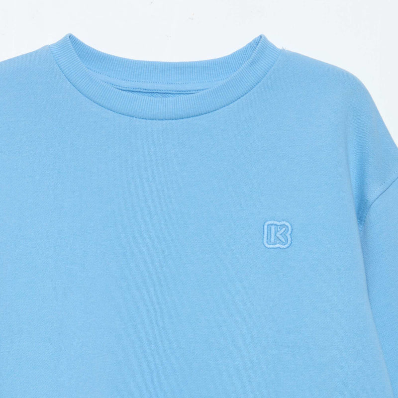Sweat uni en molleton non gratté enfant - Kiabi