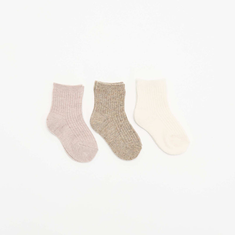 Lot de 3 paires de chaussettes en maille côtelée – Rose – Kiabi Maroc