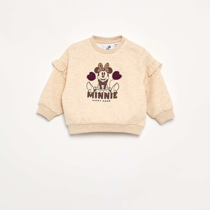 Sweat 'Winnie' 'Disney' avec volants aux épaules – Beige – Kiabi Maroc
