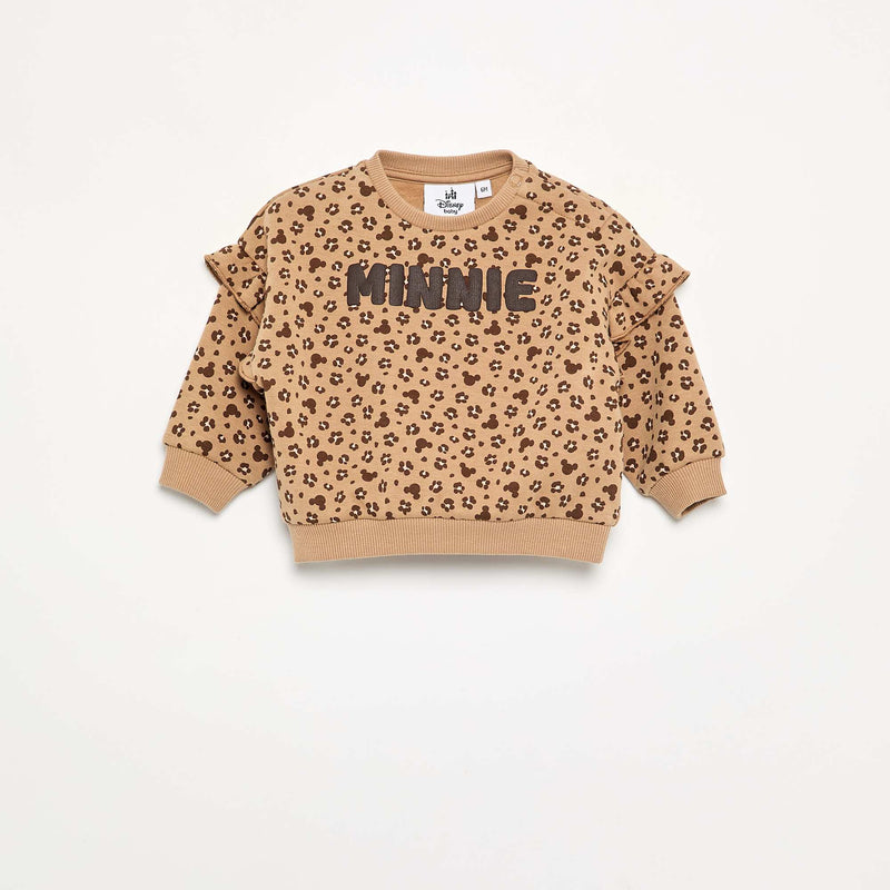 Sweat 'Winnie' 'Disney' avec volants aux épaules – Beige – Kiabi Maroc