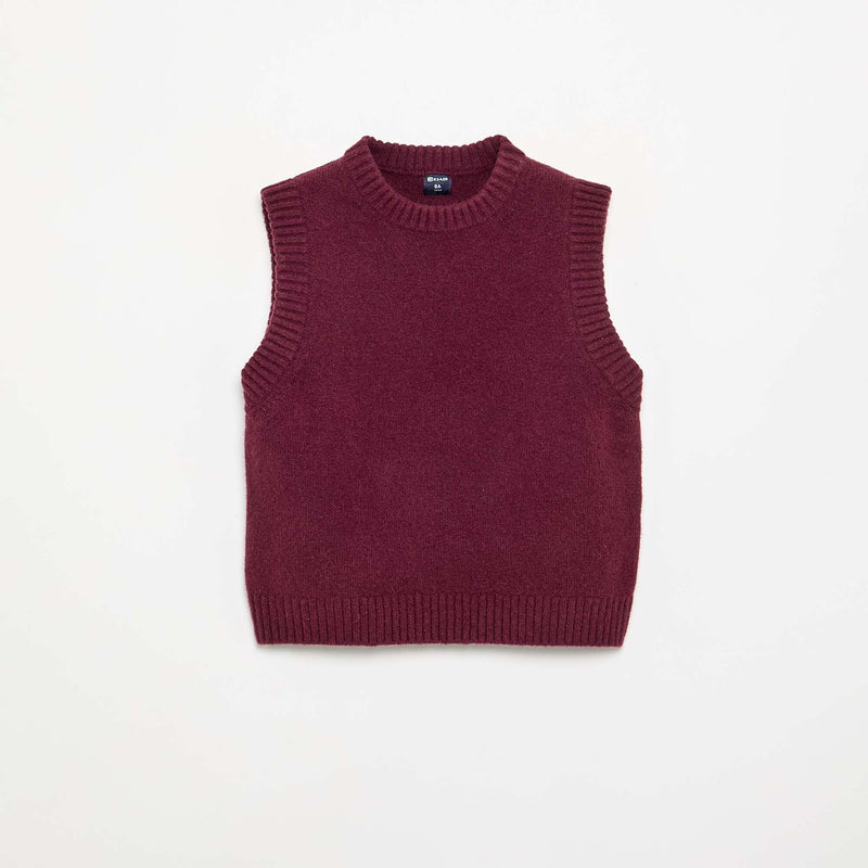 Pull uni sans manches – Rose – Kiabi Maroc