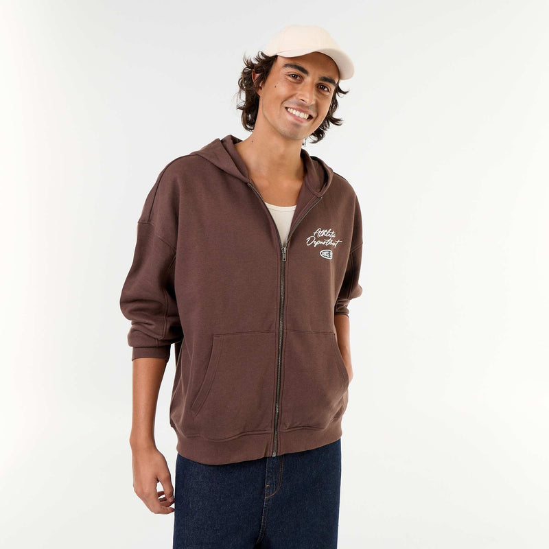 Sweat à capuche avec inscription recto verso – Marron – Kiabi Maroc