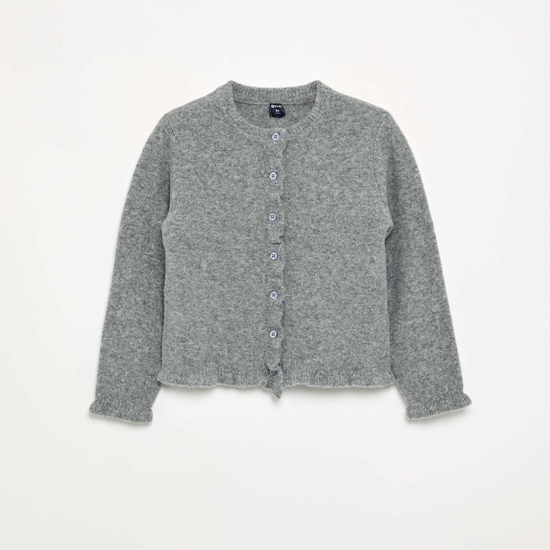 Gilet avec finitions froncées – Gris – Kiabi Maroc