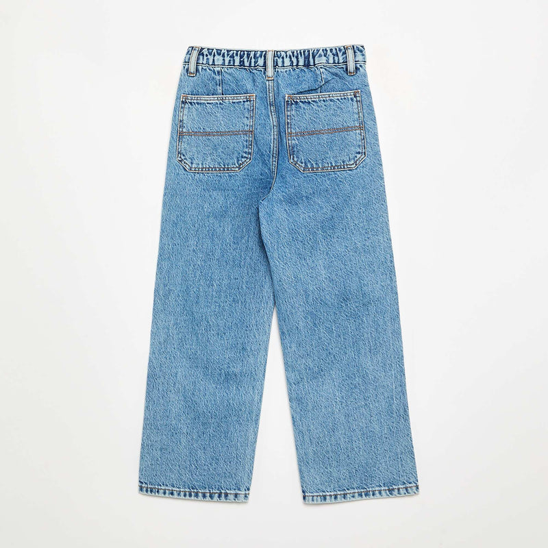 Pantalon denim baggy – Bleu – Kiabi Maroc