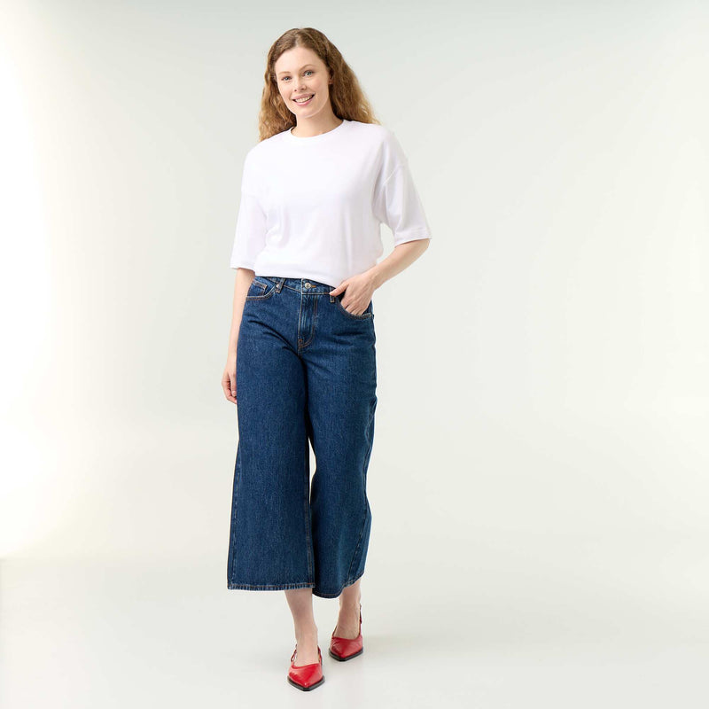 Jean large taille haute – Bleu – Kiabi Maroc