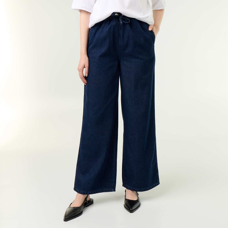 Pantalon denim bleu