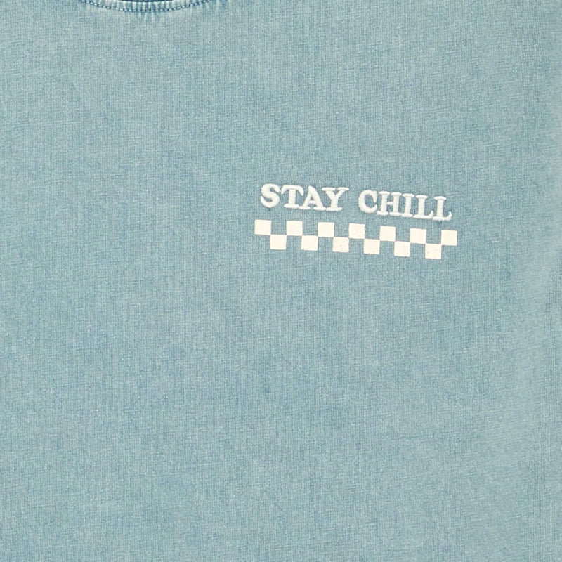 T-shirt brodé et imprimé à manches courtes