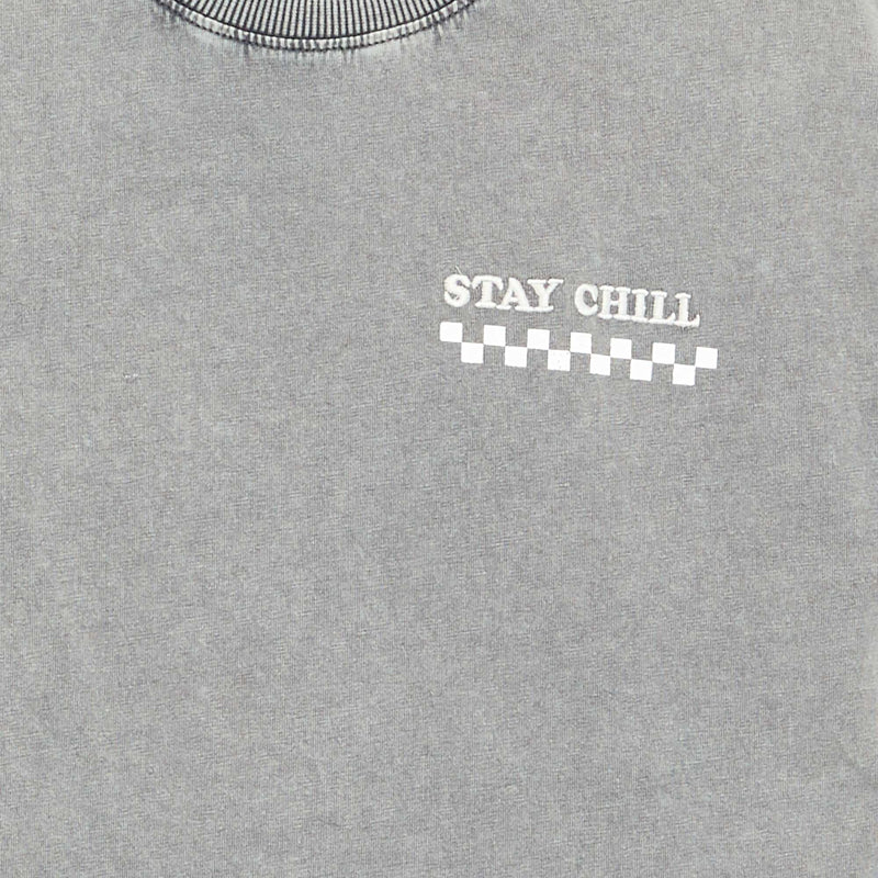 T-shirt brodé et imprimé à manches courtes