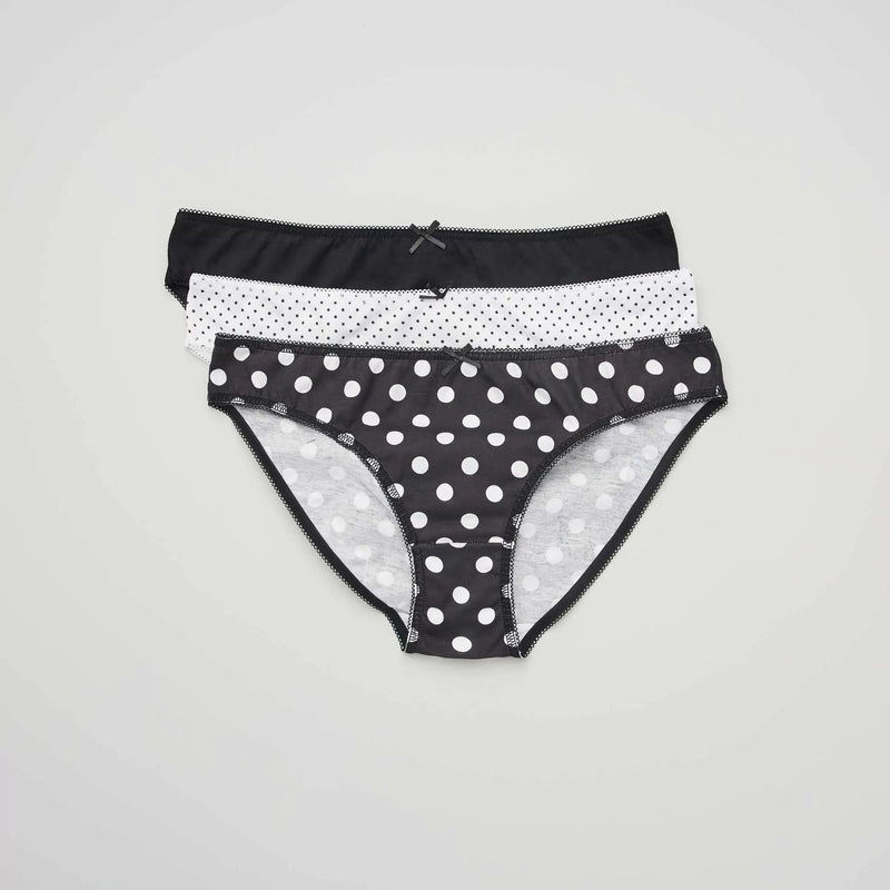 noir/blanc/noir pois