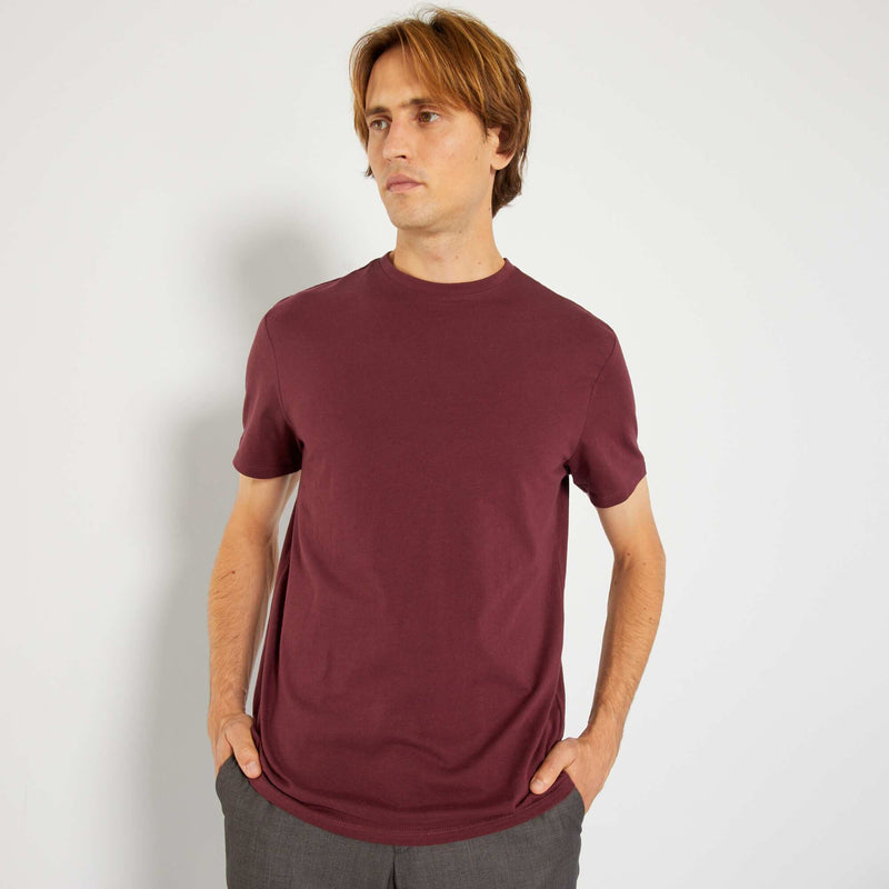 T-shirt droit en jersey uni