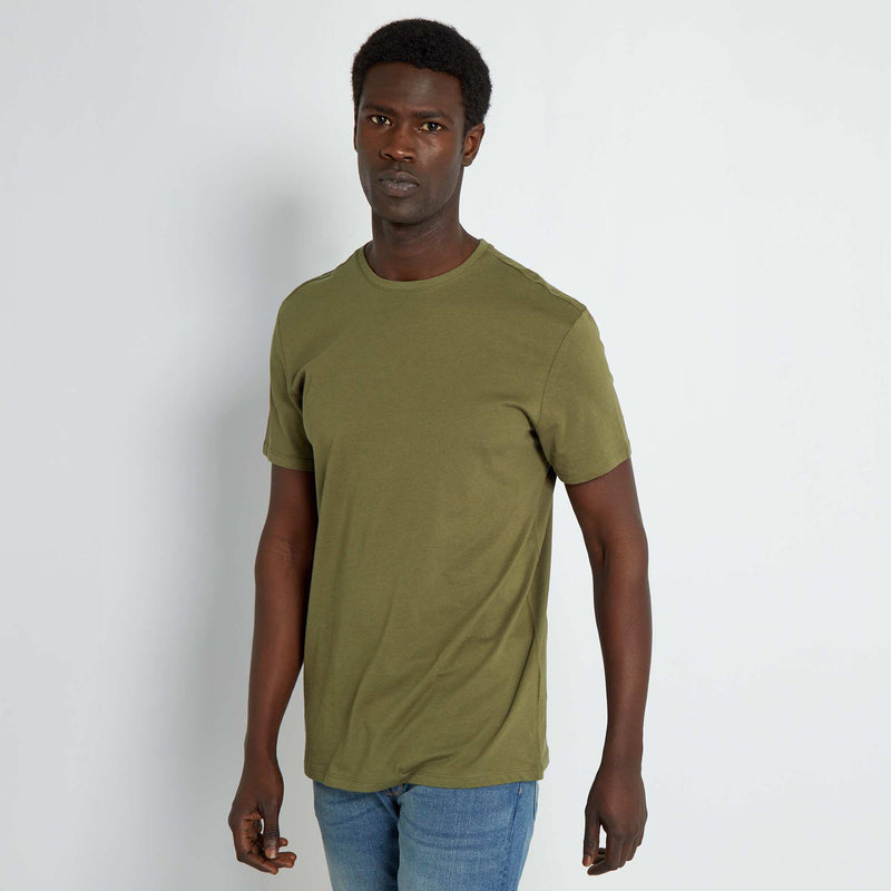 T-shirt droit en jersey uni