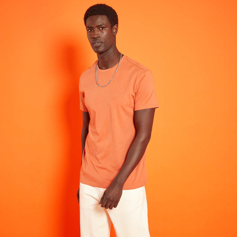 T-shirt droit en jersey uni