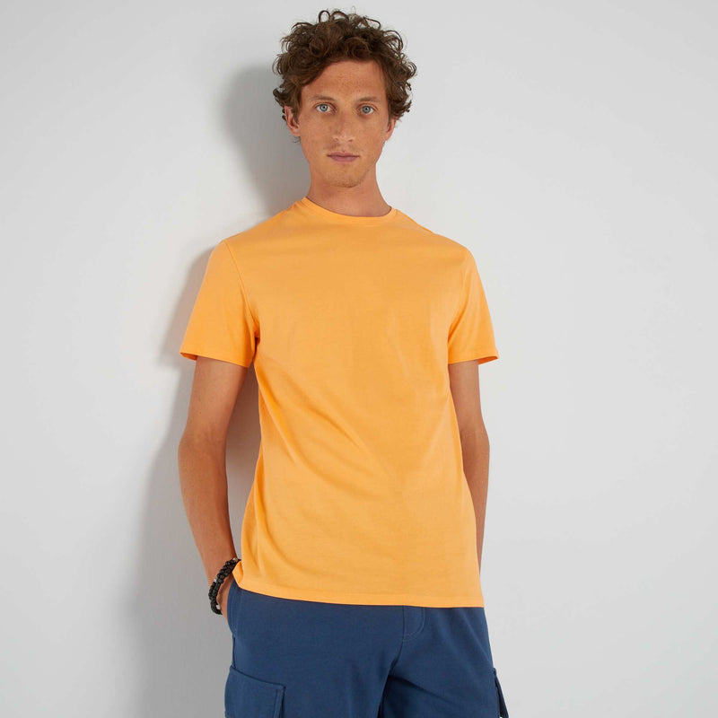 T-shirt droit en jersey uni