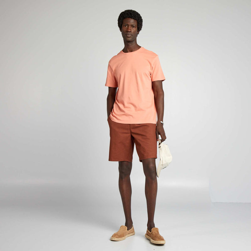 T-shirt droit en jersey uni