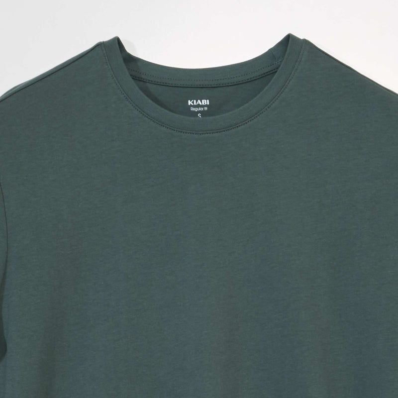 T-shirt droit en jersey uni