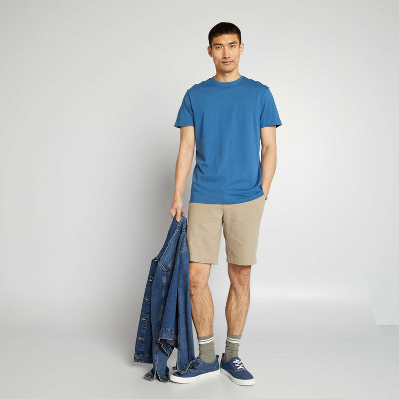 T-shirt droit en jersey uni