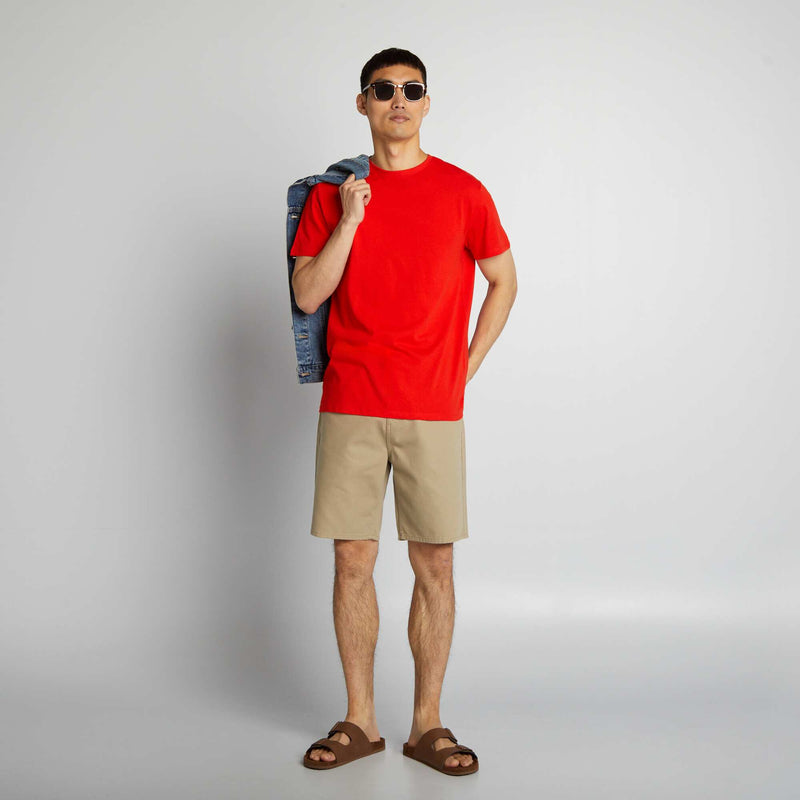 T-shirt droit en jersey uni
