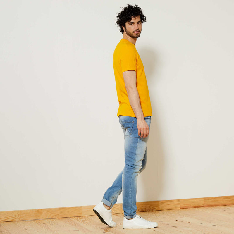 T-shirt droit en jersey uni