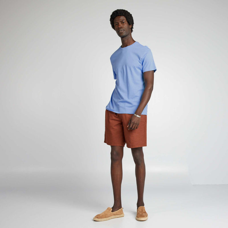 T-shirt droit en jersey uni