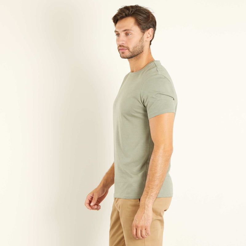 T-shirt droit en jersey uni