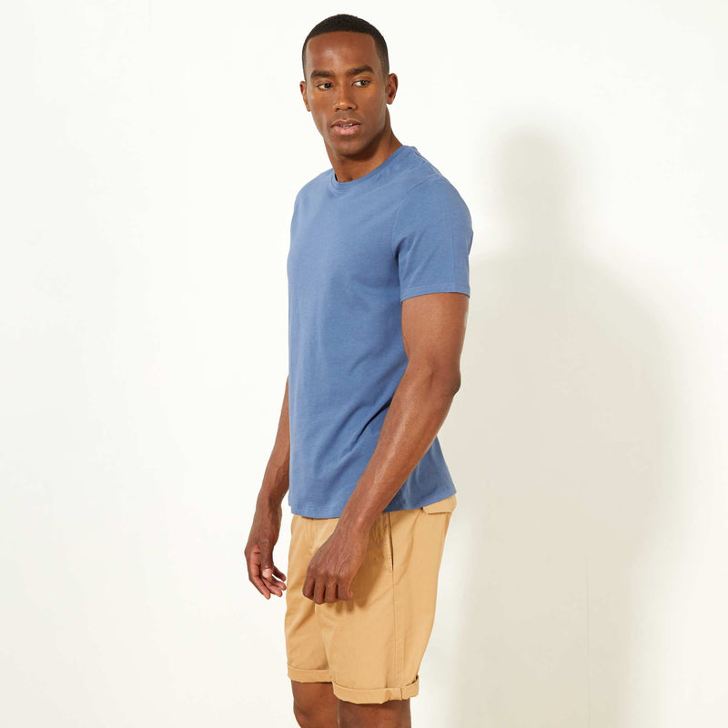 T-shirt droit en jersey uni
