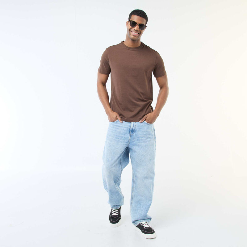 T-shirt droit en jersey uni