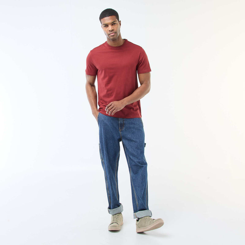 T-shirt droit en jersey uni