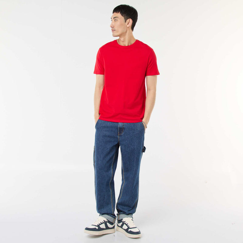 T-shirt droit en jersey uni