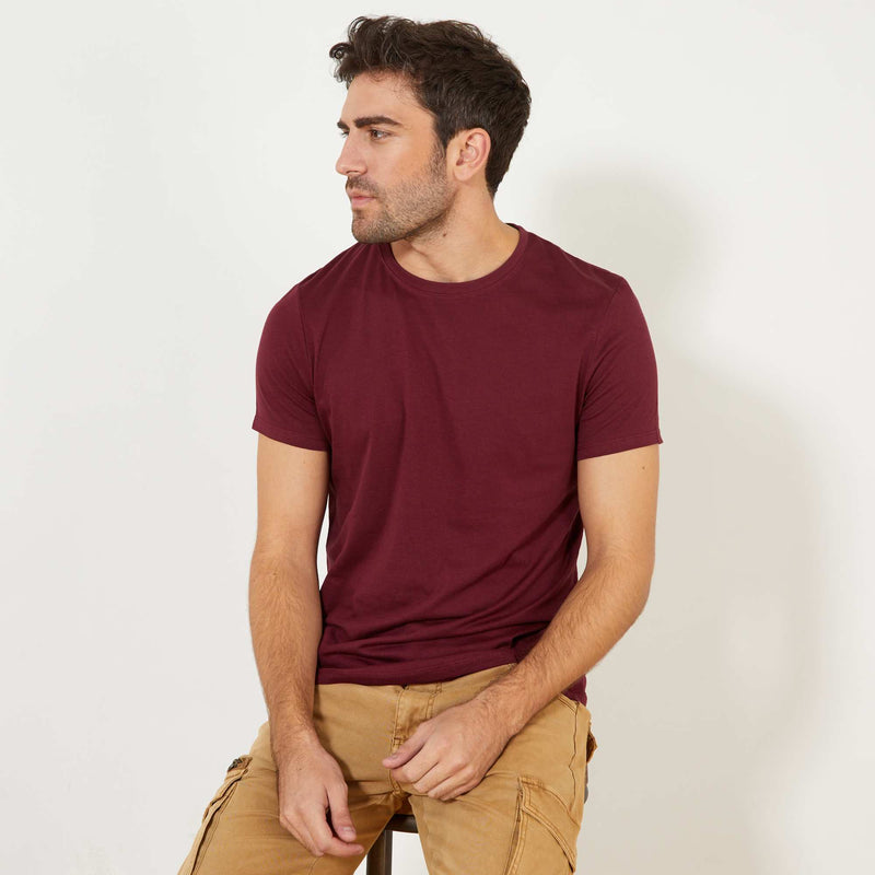 T-shirt droit en jersey uni