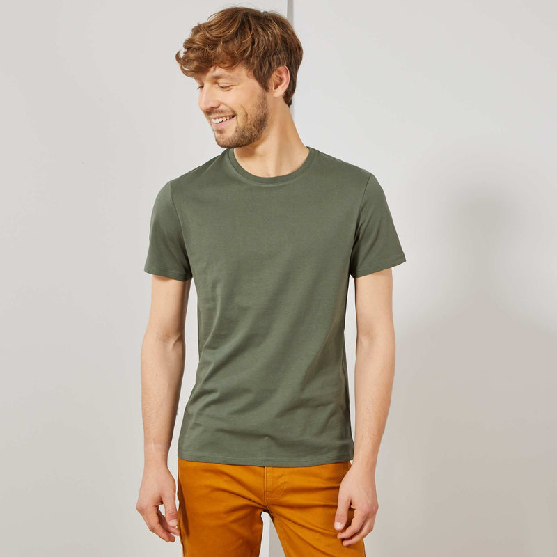 T-shirt droit en jersey uni