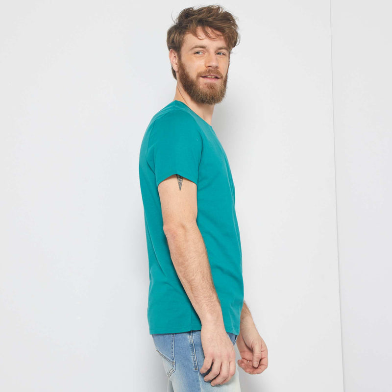 T-shirt droit en jersey uni