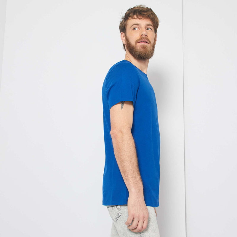 T-shirt droit en jersey uni