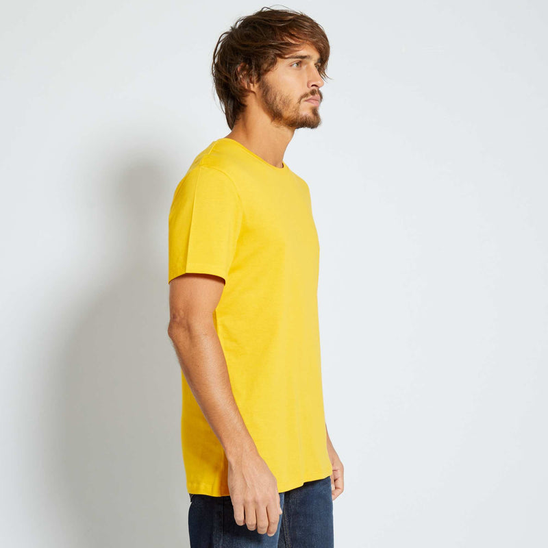 T-shirt droit en jersey uni