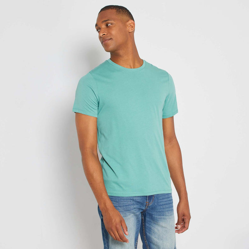 T-shirt droit en jersey uni