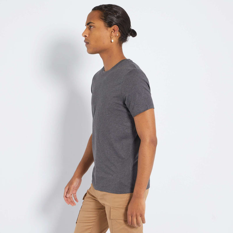 T-shirt droit en jersey uni
