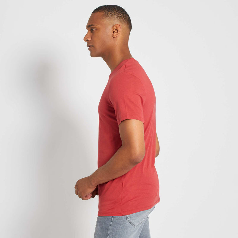 T-shirt droit en jersey uni