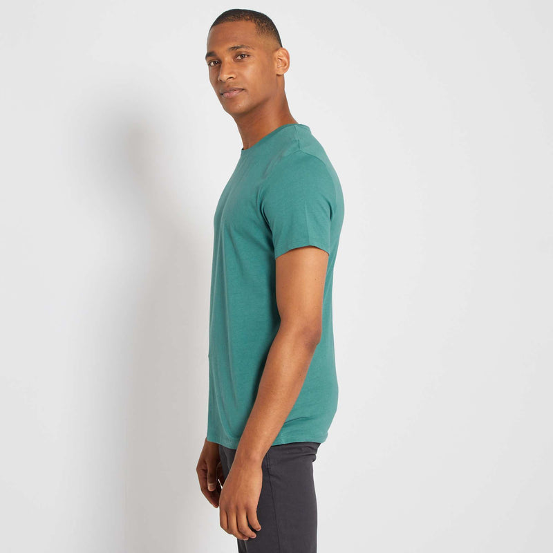 T-shirt droit en jersey uni