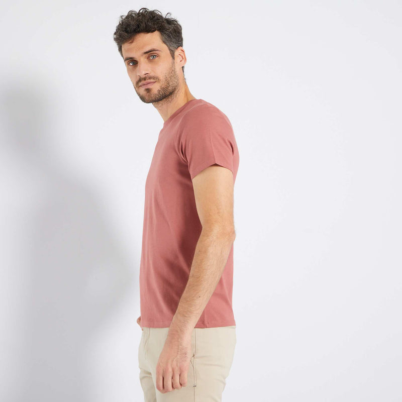 T-shirt droit en jersey uni