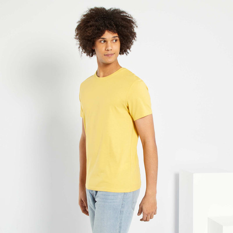 T-shirt droit en jersey uni