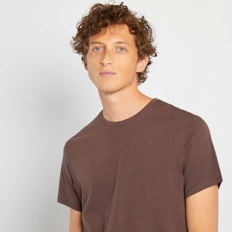T-shirt droit en jersey uni