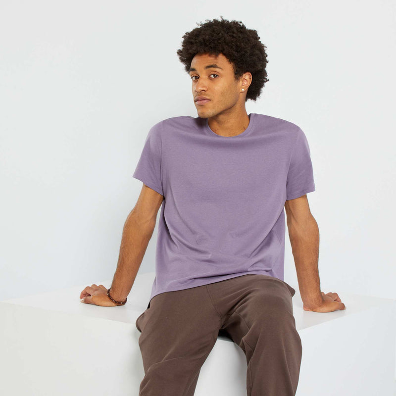 T-shirt droit en jersey uni