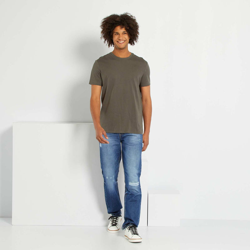 T-shirt droit en jersey uni
