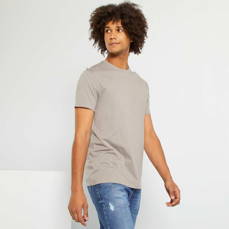 T-shirt droit en jersey uni