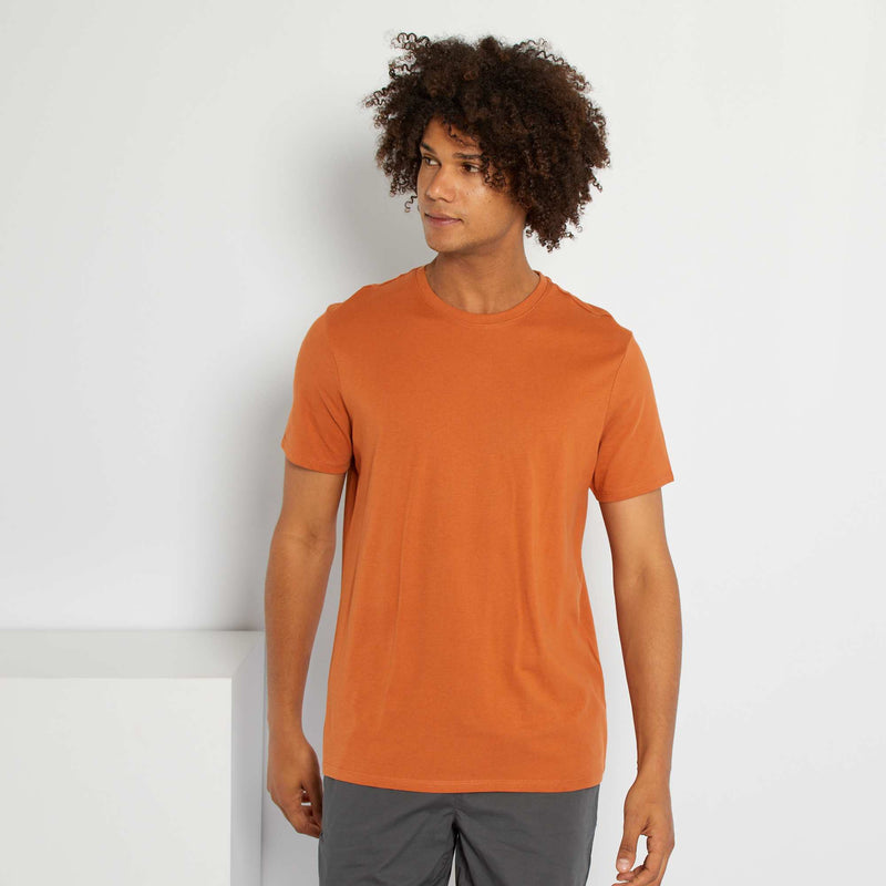 T-shirt droit en jersey uni
