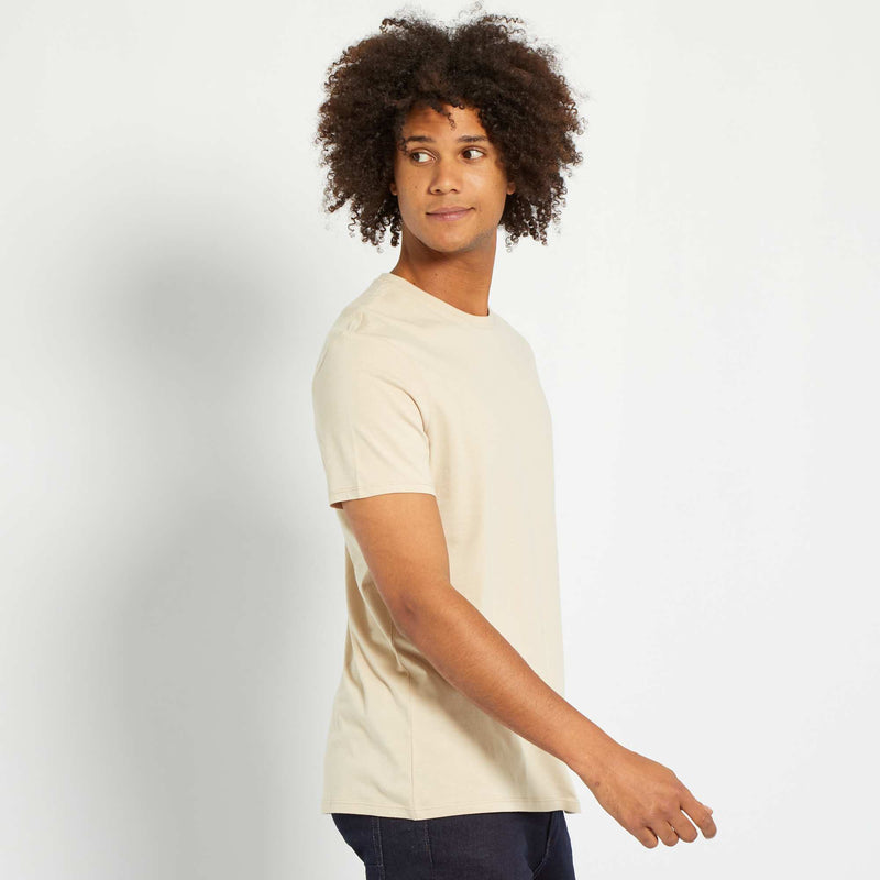T-shirt droit en jersey uni